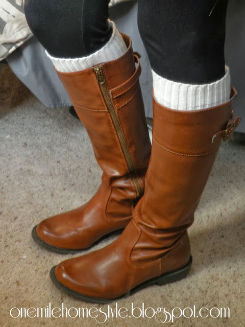 Boot socks from a sweater