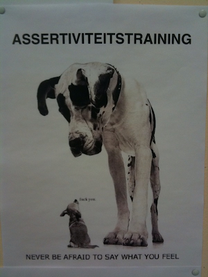 Affiche cursus Assertiviteit, Volksuniversiteit Zevenaar