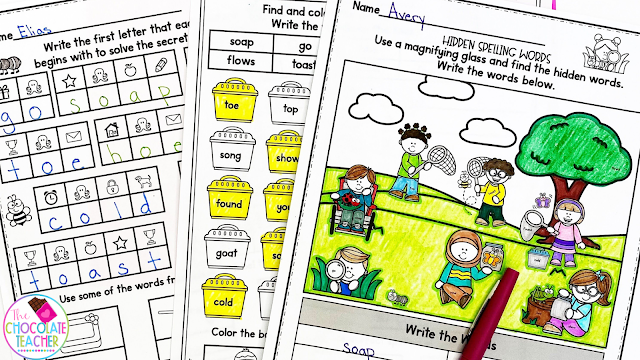 Spelling Activities like these find and write worksheets are a great first project for your spelling unit.
