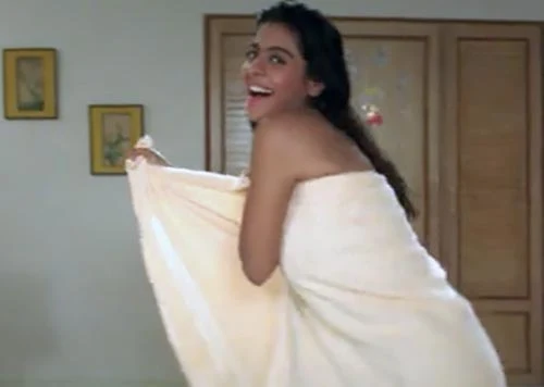 Kajol towel bollywood actress hot scene