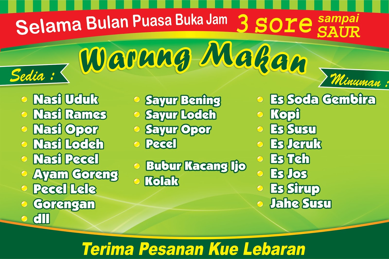 Desain Spanduk Warung Desain Spanduk Warung