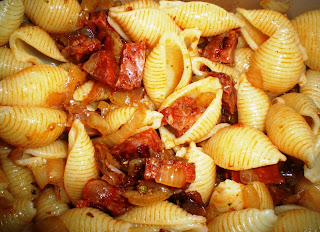 pasta - chorizo - receta