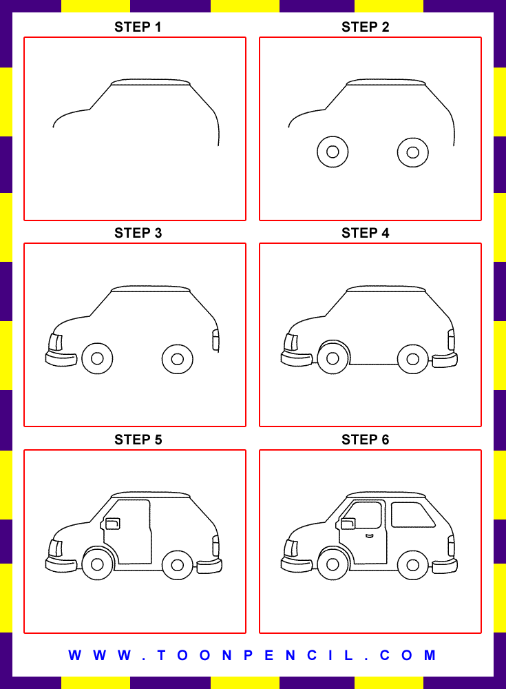 How To Draw Easy Cars Step By Step