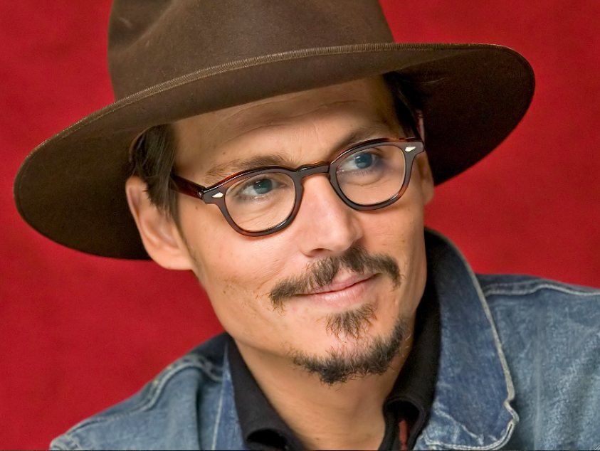 johnny depp blow sunglasses. [Johnny Depp in Moscot]