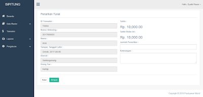 Sistem Informasi Tabungan Murid Sekolah Berbais Web