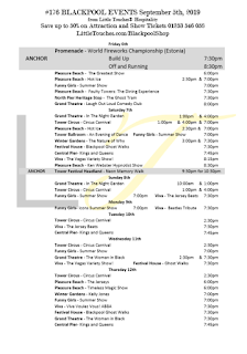 B2B Blackpool Hotelier Free Resource - Blackpool Shows and Events September 6 to September 12 - PDF What's On Guide Listings Print-off #176 Thursday September 5