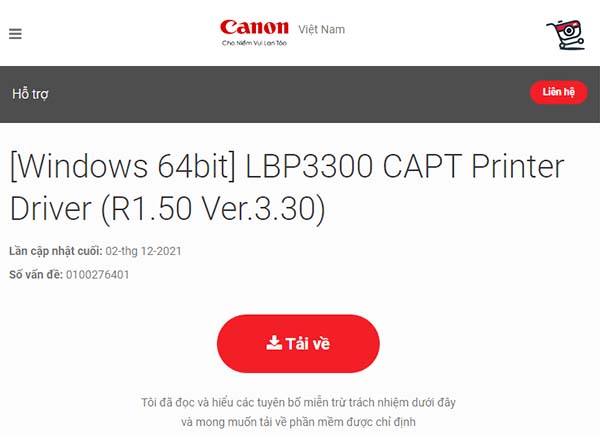 Cách tải driver Canon LBP 3300 trên máy tính đơn giản a1