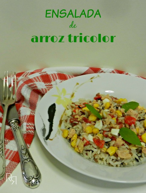 "Ensalada de arroz tricolor"