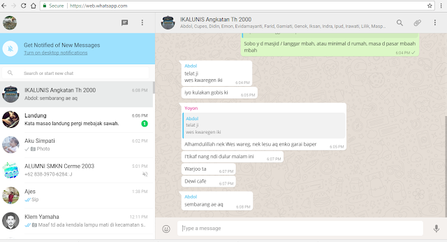 Cara membuka Whatsapp di PC atau Laptop