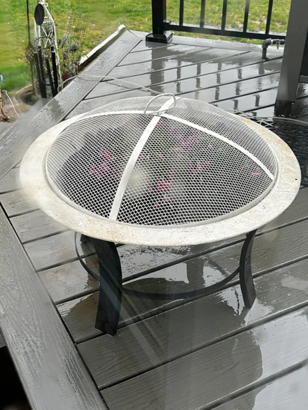 fire pit planter with cover