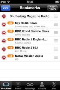 TuneIn Radio app bookmark your favourite stations