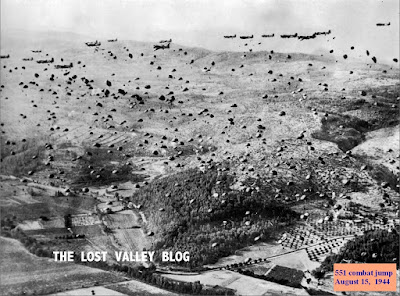 551 Parachute Infantry dropping into France - August 15, 1944