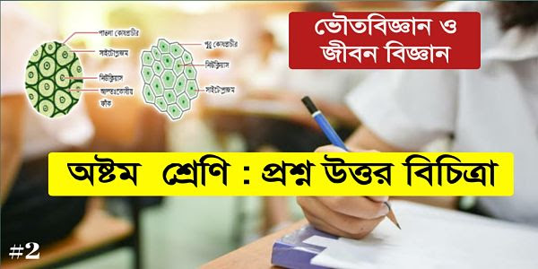 অষ্টম শ্রেণী ভৌত বিজ্ঞান ও জীবন বিজ্ঞান প্রশ্ন উত্তর। Class 8 Ray and Martin question bank solve physical science and life science | শ্বেত রক্ত কণিকার কাজ কি