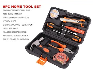 JLD 9PCS TOOLKIT SET Repairing Tools Set For Car and Home. 