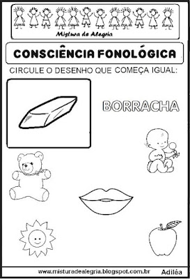 atividades para consciência fonológica