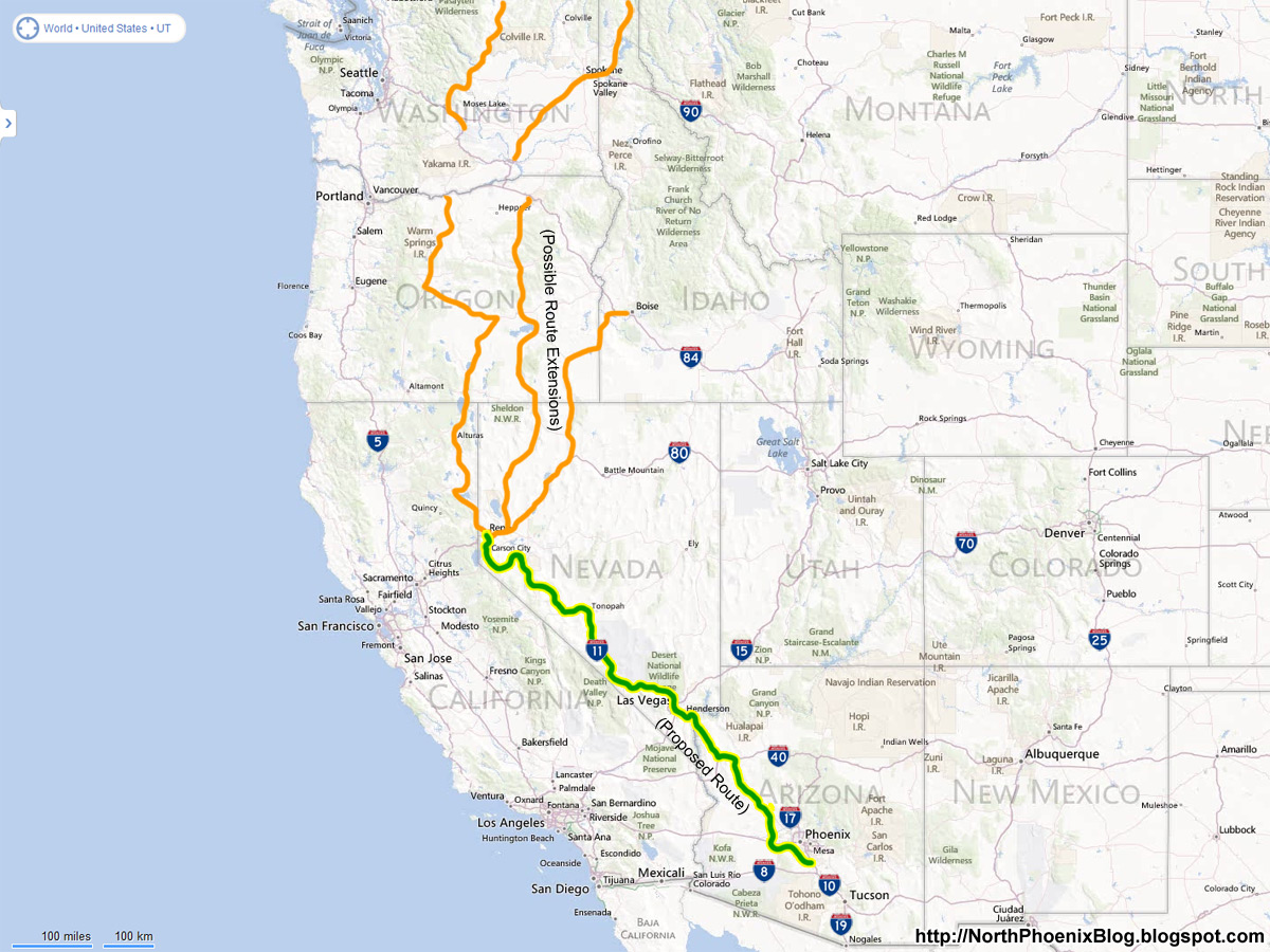 North Phoenix Blog Proposed Interstate 11 Would Link Phoenix To Las Vegas