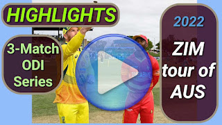 Zimbabwe tour of Australia 3-Match ODI Series 2022