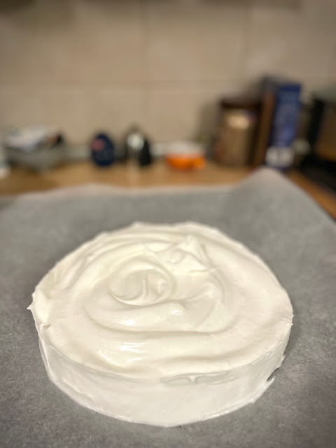 The meringue right before baking