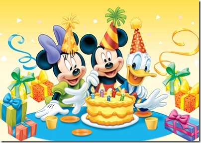 Happy birthday Mickey Mouse Minnie Donald Duck