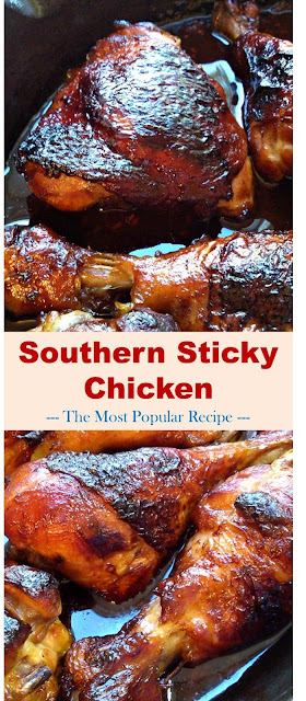 Southern Sticky Chicken #Southern #Sticky #Chicken #SouthernStickyChicken