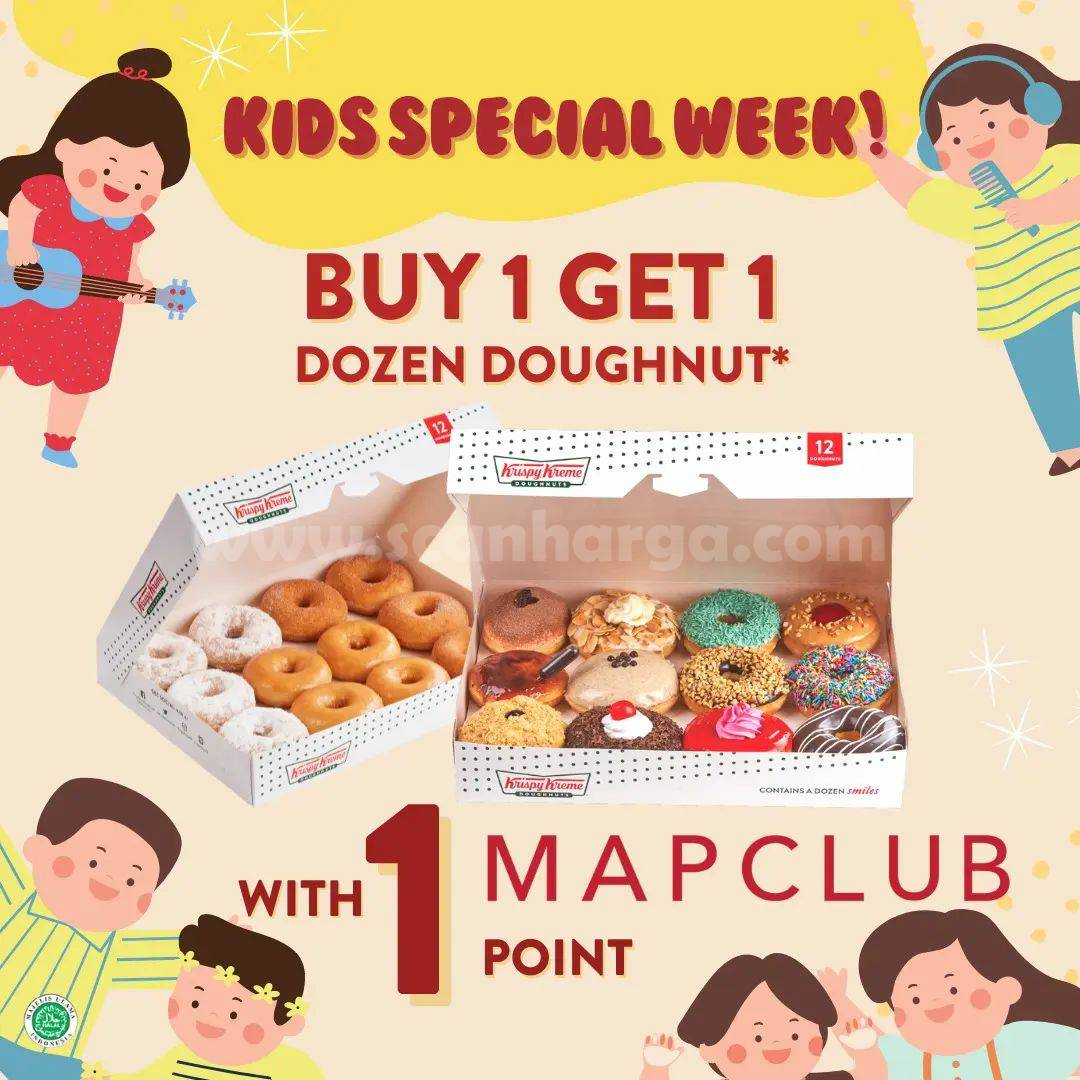 KRISPY KREME X MAPCLUB Promo KIDS SPECIAL WEEK - Buy 1 Get 1