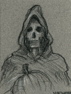 halloween reaper aceo sketch