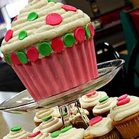 Giant Cupcake Cake by Tricia @ SweeterThanSweets