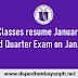 Classes resume January 6, 3rd Quarter Exam on Jan 9-10