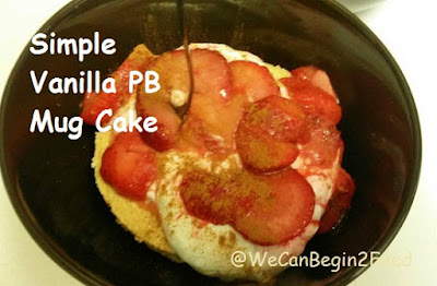 Simple Vanilla PB Mug Cake by @WeCanBegin2Feed