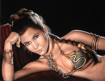 A very traditional image of Slave Leia done beautifully