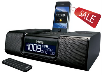 iHome iA9BZC App-Enhanced 30-Pin iPod/iPhone Alarm Clock Speaker Dock (Black)