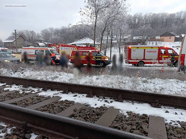 Șase persoane rănite într-un accident cu un microbuz de călători și o camionetă, la Liteni