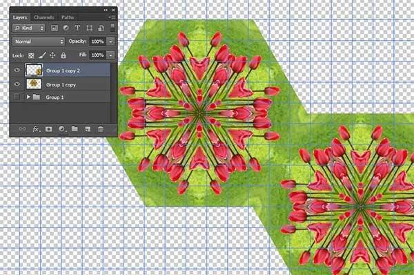 Duplicate The Hexagon Layer and Align it.