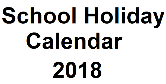Educational Institute Holidays Calendar 2018 in Pakistan 