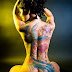 Sexy women tattoo style on back