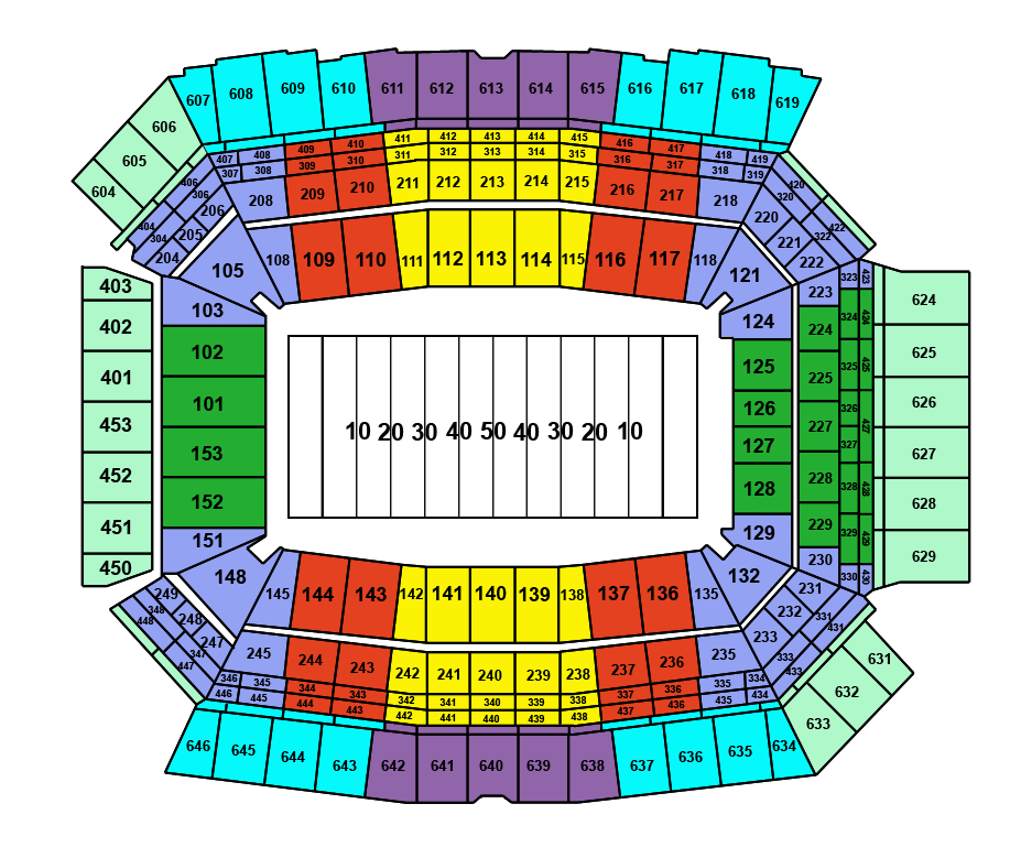 lucas oil stadium seating chart - Lucas Oil Stadium Seating Chart Interactive Seat Map SeatGeek