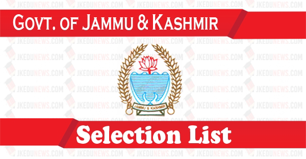 JKSSB Panchayat Accounts Assistant Final Selection List (Allocation of Districts/Cadres in favour of eligible candidates) | Download Here