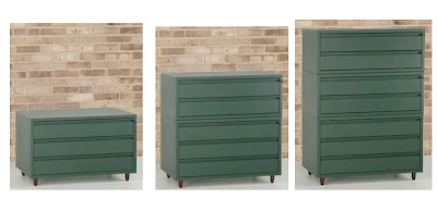 stacking CD cabinets, green