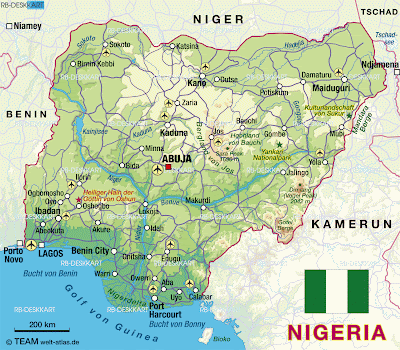 Image result for mapa fisico de nigeria