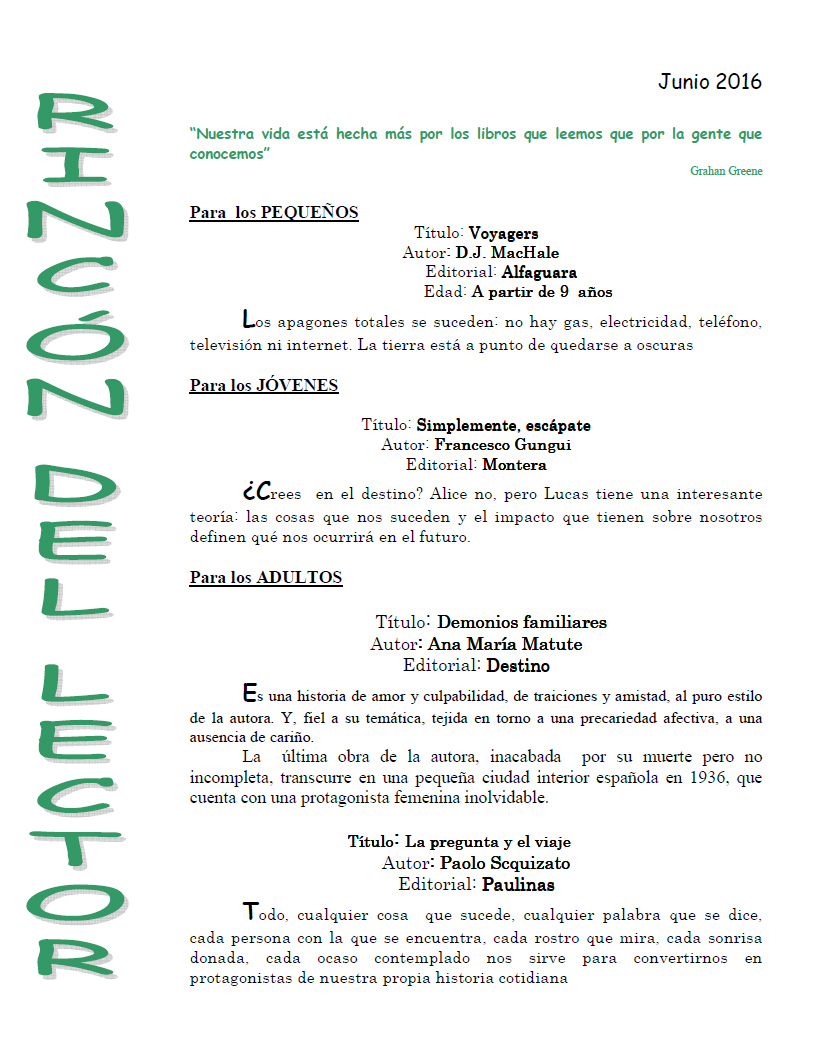 Rincón del lector