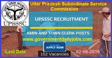 UPSSSC RECRUITMENT 2016 APPLY FOR AMIN & TOWN CLERK