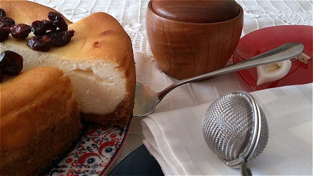 cheesecake horno tarta de queso postre cremoso arándanos lorraine pascale receta deliciosa sencilla