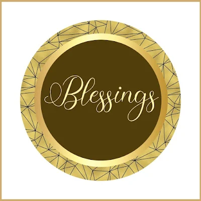 Blessings Greeting Cards Printable Sticker Labels - Gold Black Theme - 10 Free Modern Designs