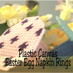 Create some fun and easy plastic canvas Easter egg napkin rings for your Easter table this year.  They are so simple and unique that you'll want to make a set for everyone's Easter basket!