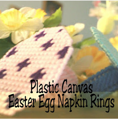 Create some fun and easy plastic canvas Easter egg napkin rings for your Easter table this year.  They are so simple and unique that you'll want to make a set for everyone's Easter basket!