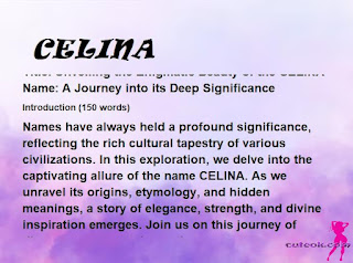 meaning of the name "CELINA"