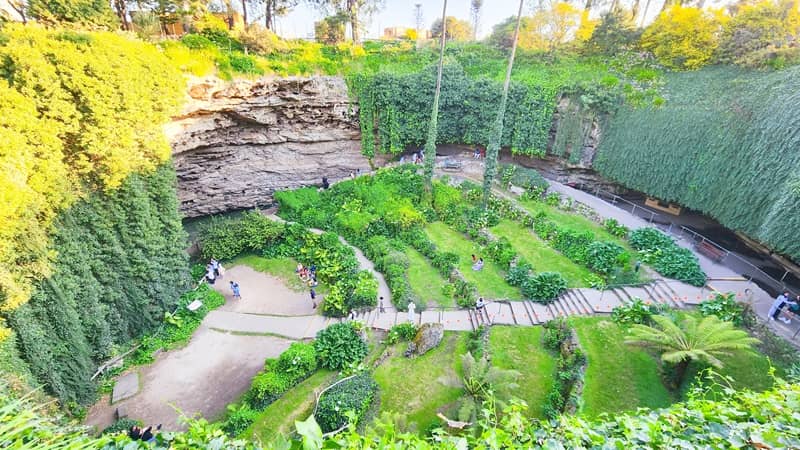 top view of the Umpherston Sinkhole