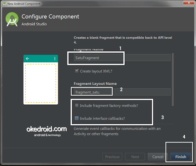 Configure Component Fragment  Android Studio