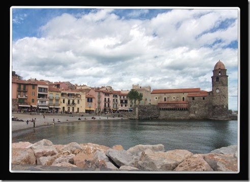 Piedra, mar y nubes. Collioure. LCL