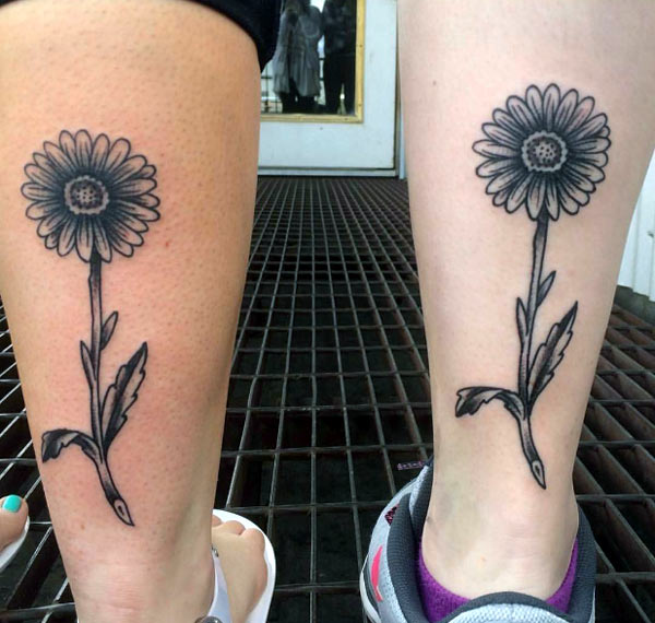 great best friend tattoos for girls black and grey sunflowers tattoo designs on lower legs